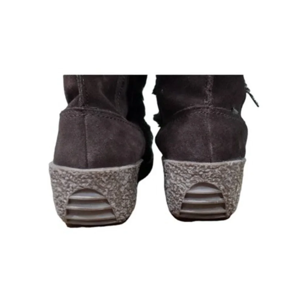Brilliant Suede Waterproof Boots, Faux Fur, Thick Rubber‎ Soles, Brown, Sz 8.5